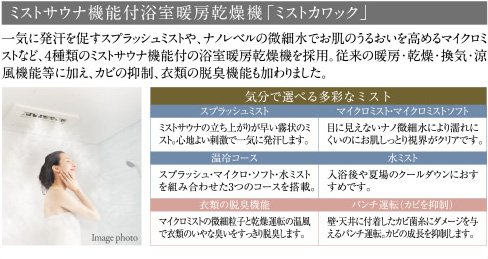 ミストサウナ機能付浴室暖房乾燥機「ミストカワック」