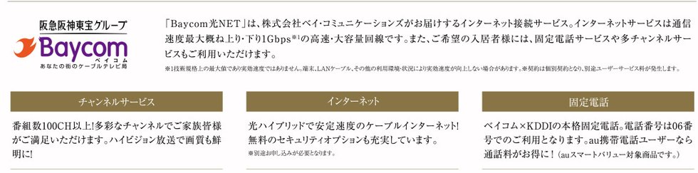 インターネット、電話、ケーブルテレビの使用頻度に応じて、最適な環境をご用意。