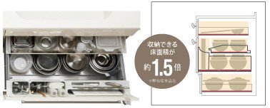 隅々までたっぷり収納