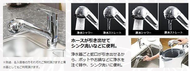 ハンドシャワーシングルレバー混合水栓