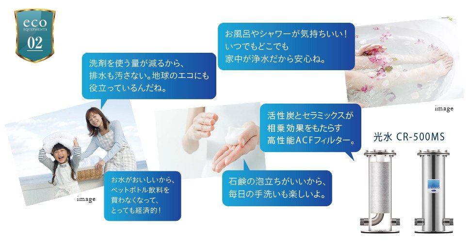 オール浄水で使う水すべてを浄水にする。
