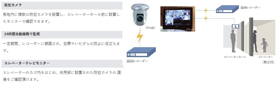 防犯カメラの24時間自動録画で監視。