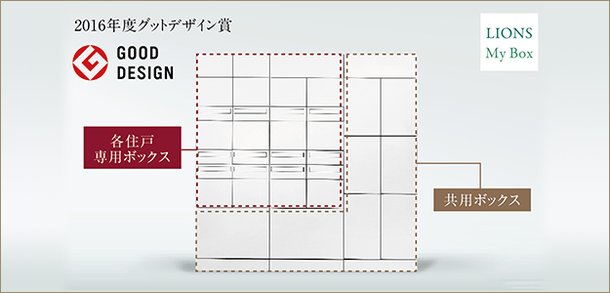 宅配ボックスの新発想「ライオンズマイボックス」