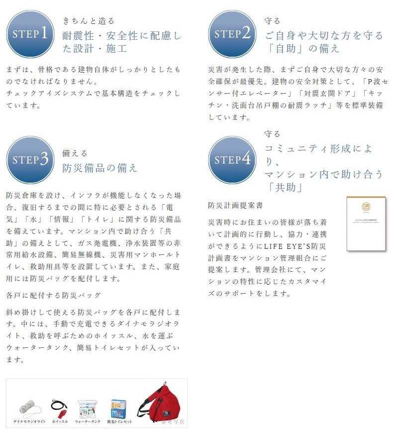 ザ・パークハウスの災害対策