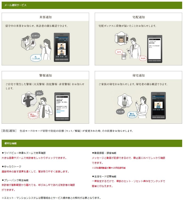 快適で便利なシステム&サービス エミット・マンション Windea