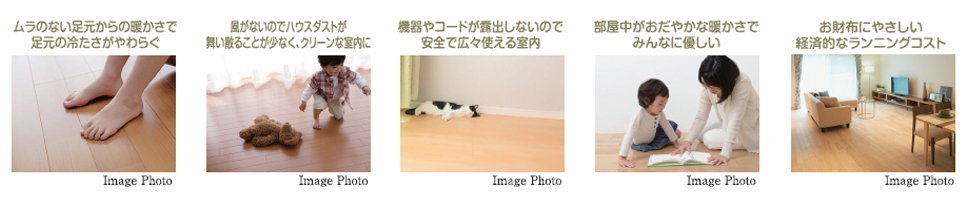 「ガス温水床暖房」の特徴