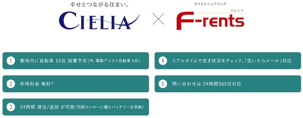 「シエリア入居者様向け」サイクルシェアリング