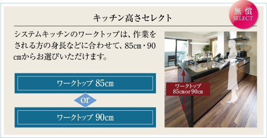 キッチン高さセレクト