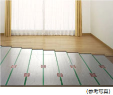 安全でクリーンな暖房システムのガス温水式床暖房