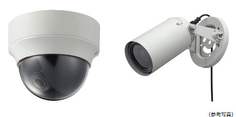 共用部の防犯性に配慮した防犯カメラ