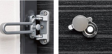 来訪者を安全に確認できるドアガード・ドアスコープ（メガネカバー付）