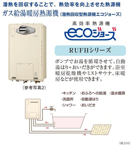 高効率ガス給湯器エコジョーズ