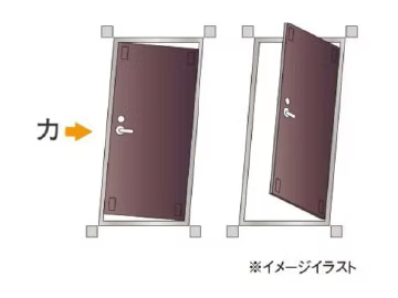 耐震枠付き玄関ドア