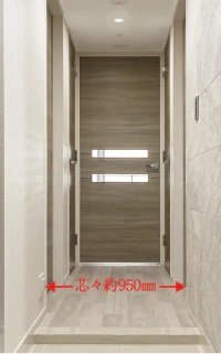 ゆとりある廊下幅