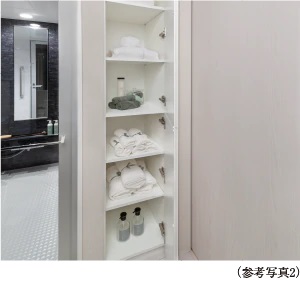 タオルや肌着類などの収納に便利な「リネン庫」