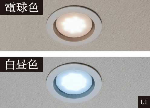LED光色切替ダウンライト照明