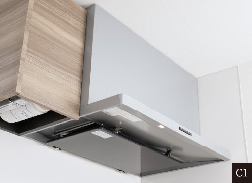 整流板付薄型レンジフード