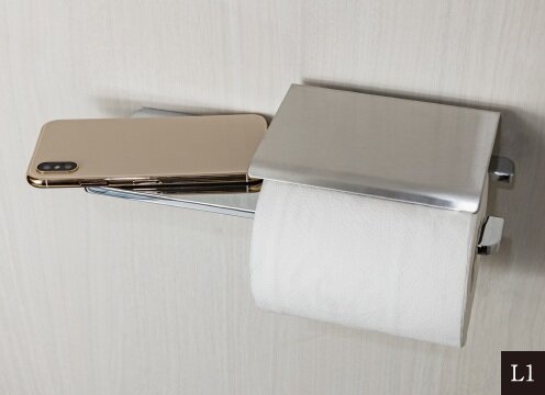 トイレのカウンター付きペーパーホルダー