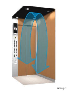 イオン発生装置搭載エレベーター（除菌・消臭機能）