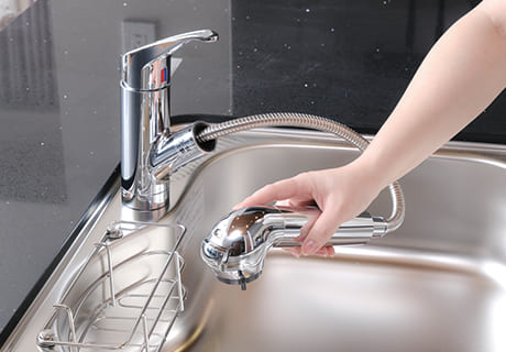 浄水器一体型ハンドシャワーエコ水栓