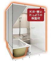 浴室をまるごと保温材で、完全防備。
パーフェクト保温