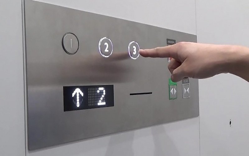 エレベーター非接触ボタン