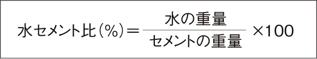 水セメント比