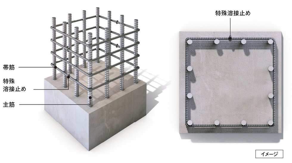 粘り強さをアップする柱構造