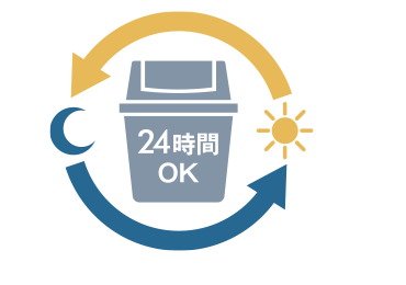 24時間ゴミ出し可能