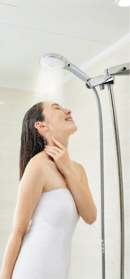 毎日のシャワーが楽しくなる、3種類の吐水モード。