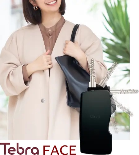 顔認証システムとTebraキーとの組み合わせで、更なるセキュリティと利便性を両立。