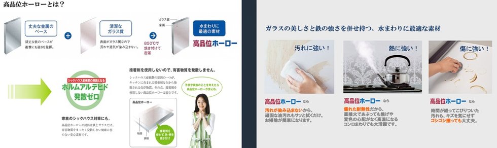 高品位ホーローでもっと便利なキッチンに