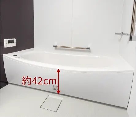 出入りがしやすいユニットバス