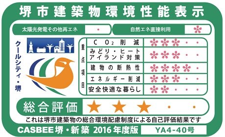 建築環境総合性能評価システム「CASBEE」を取得