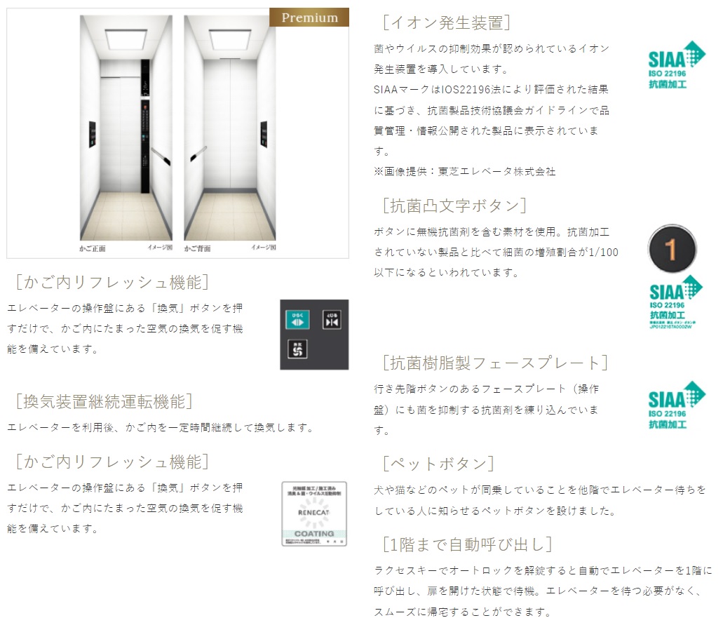 スマートな乗り心地を実現したエレベーター