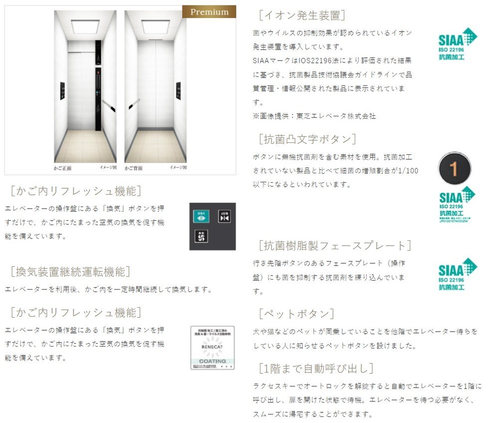 スマートな乗り心地を実現したエレベーター
