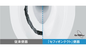 少ない水でもサッと汚れを流す。セフィオンテクト