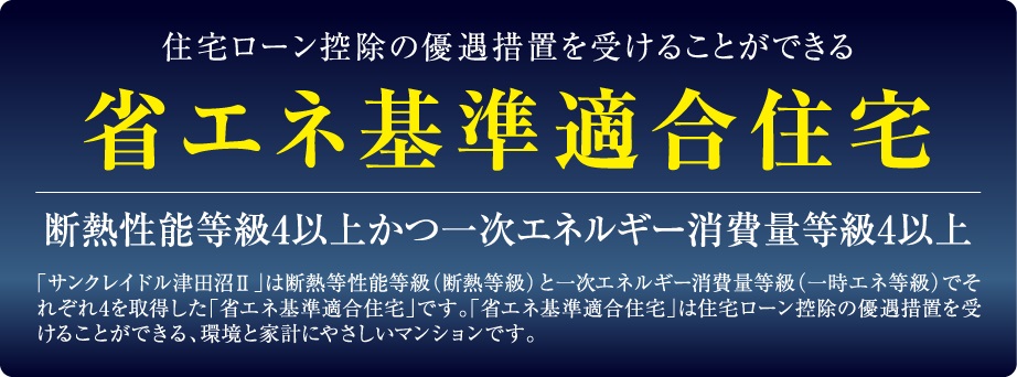 住宅ローン控除の優遇措置を受けることができる省エネ基準適合住宅