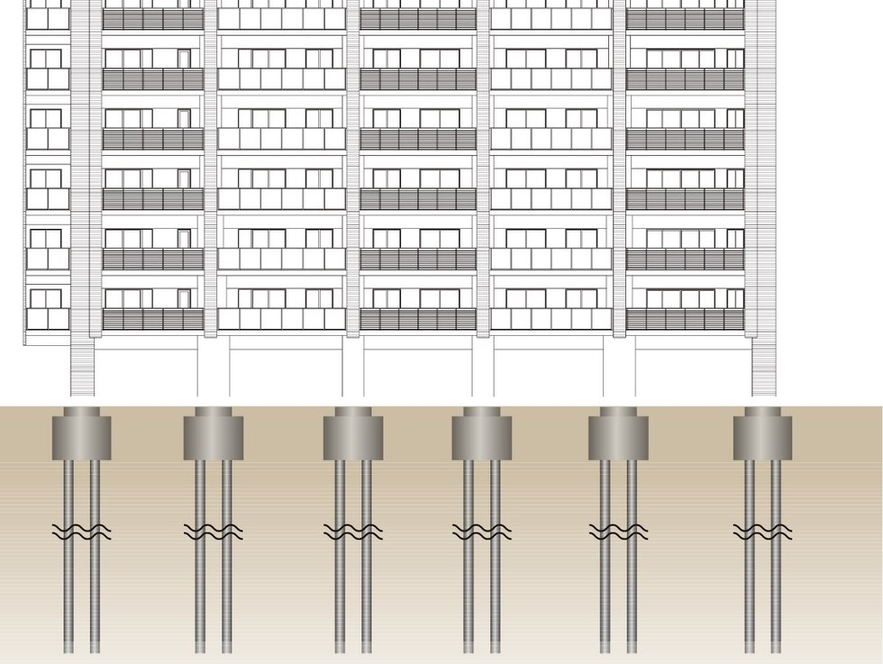 建物全体をしっかり支える強固な基礎