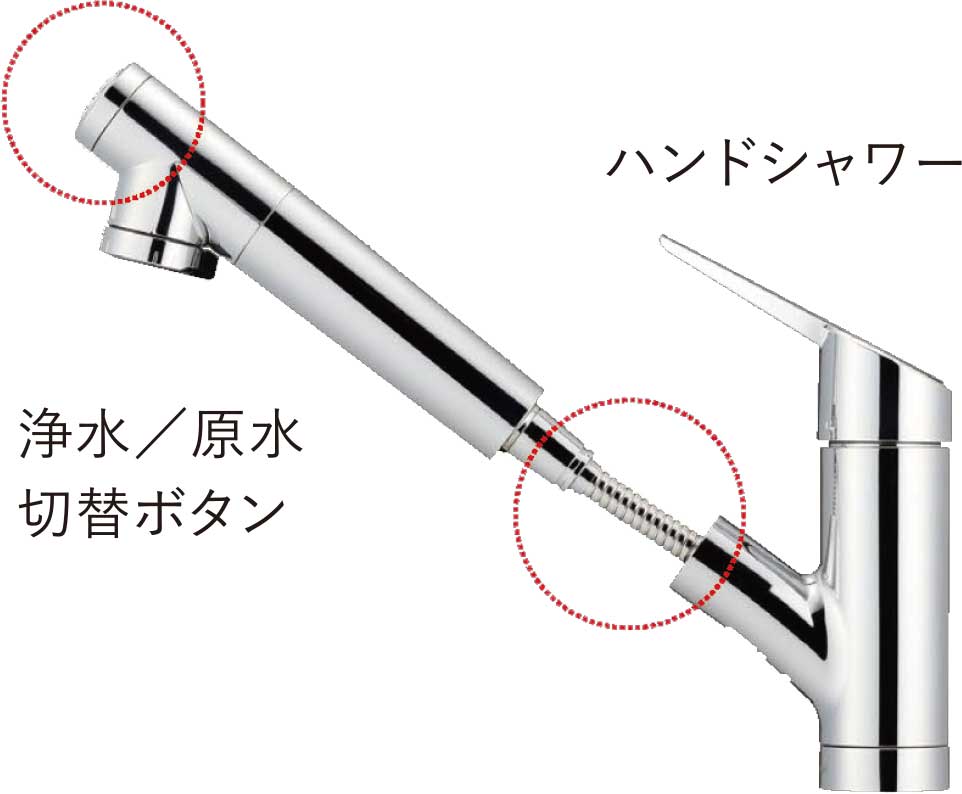 蛇口一体型浄水器