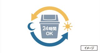 24時間ゴミ出し可能