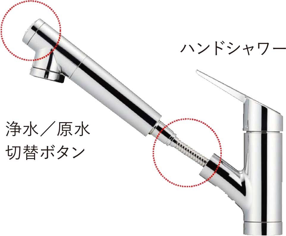 蛇口一体型浄水器