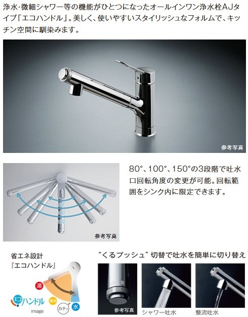 オールインワン浄水栓AJタイプ「エコハンドル」