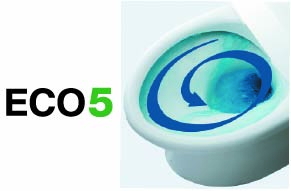 水道水をしっかり節約「節水型トイレECO5」