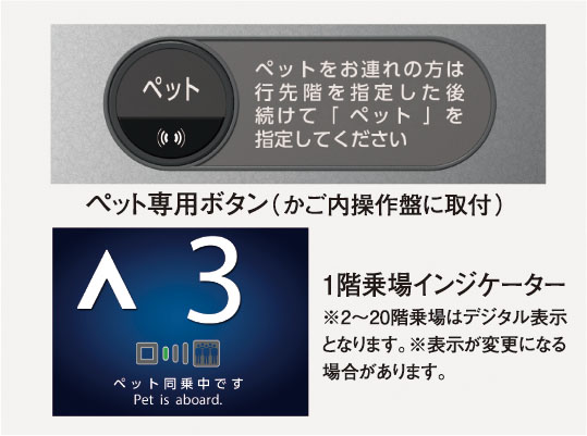 ペット対応エレベーターシステム