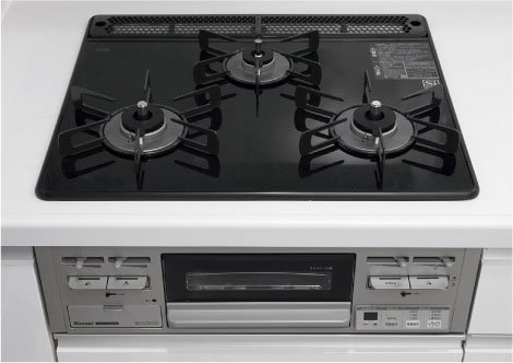 ガラストップ3つ口ガステーブル