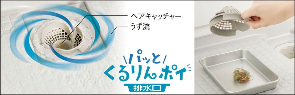 パッとくるりんポイ排水口