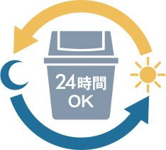 24時間ゴミ出し可能