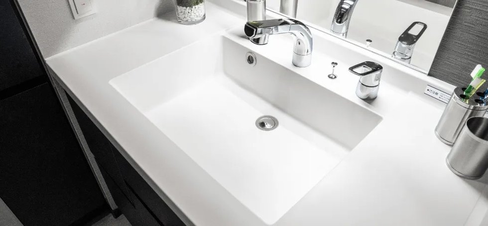 人造大理石ボール 一体型カウンター