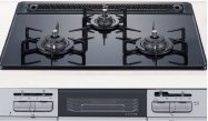 3口オールセンサー対応ガラストップコンロ(無水両面焼きグリル付)